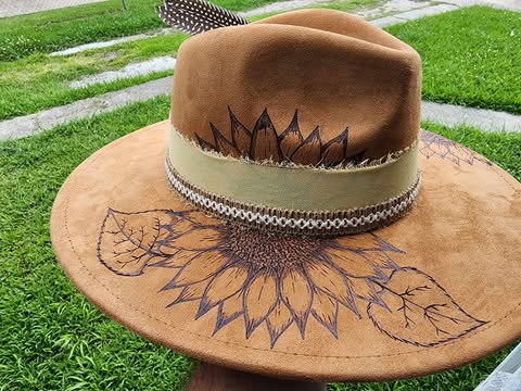 Hand Burned Fedora Hat – Dead Oak Crafts LLC display picture 3