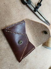 Load image into Gallery viewer, Minimalist Leather Card Envelope Wallet
