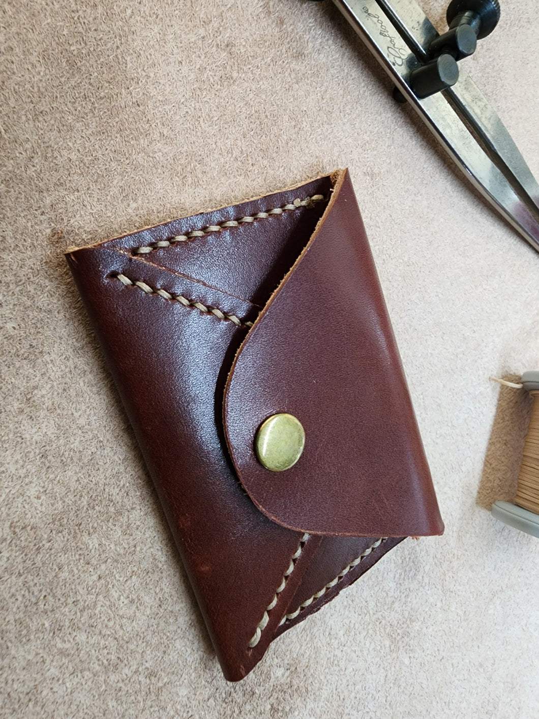 Minimalist Leather Card Envelope Wallet