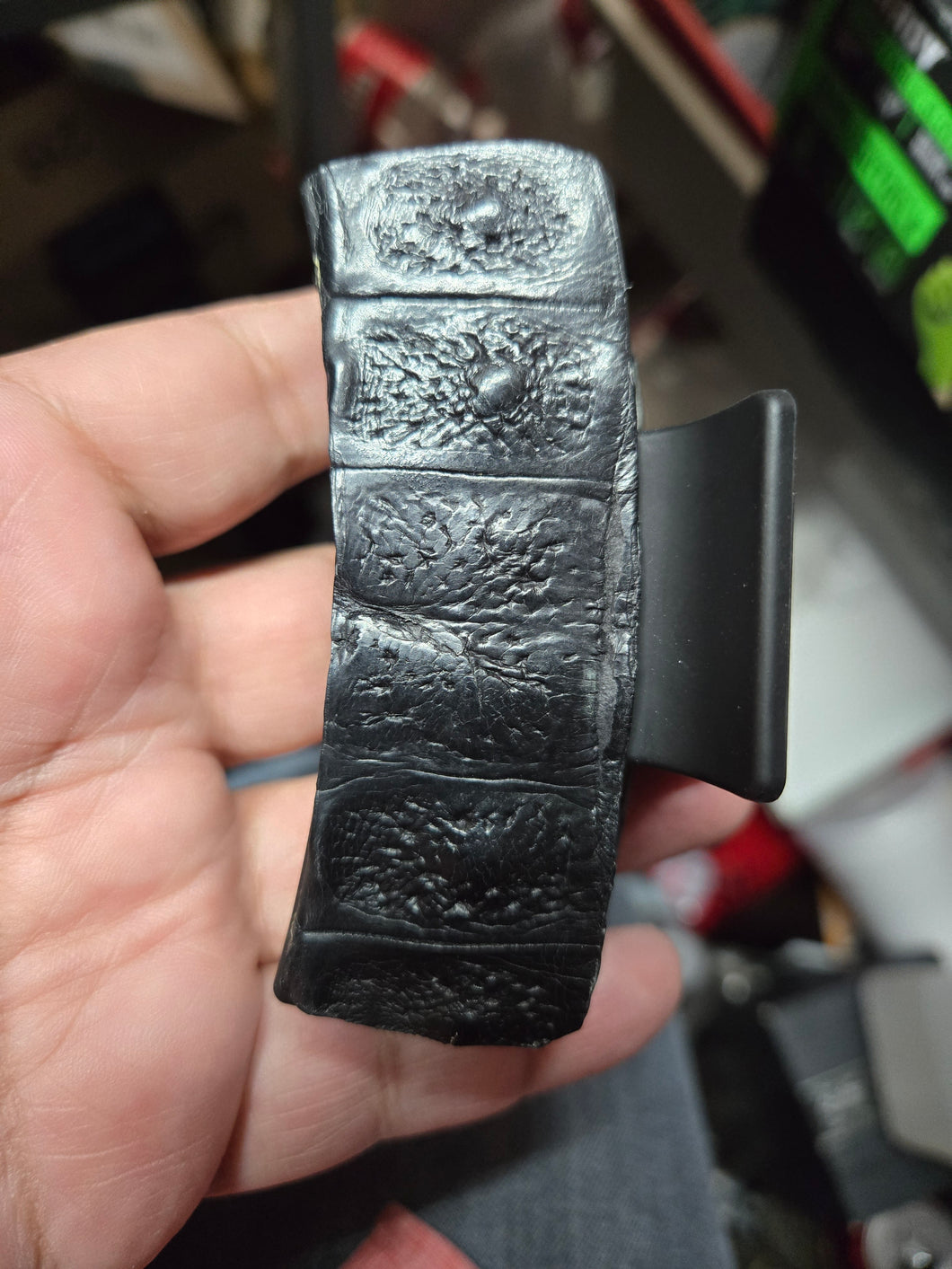 Caiman (Gator) Leather Hair Clips